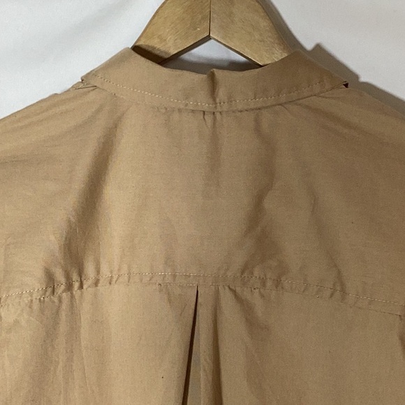 Anthropologie MAEVE The Bennet Buttondown Shirt Camel Size Small - Picture 14 of 16